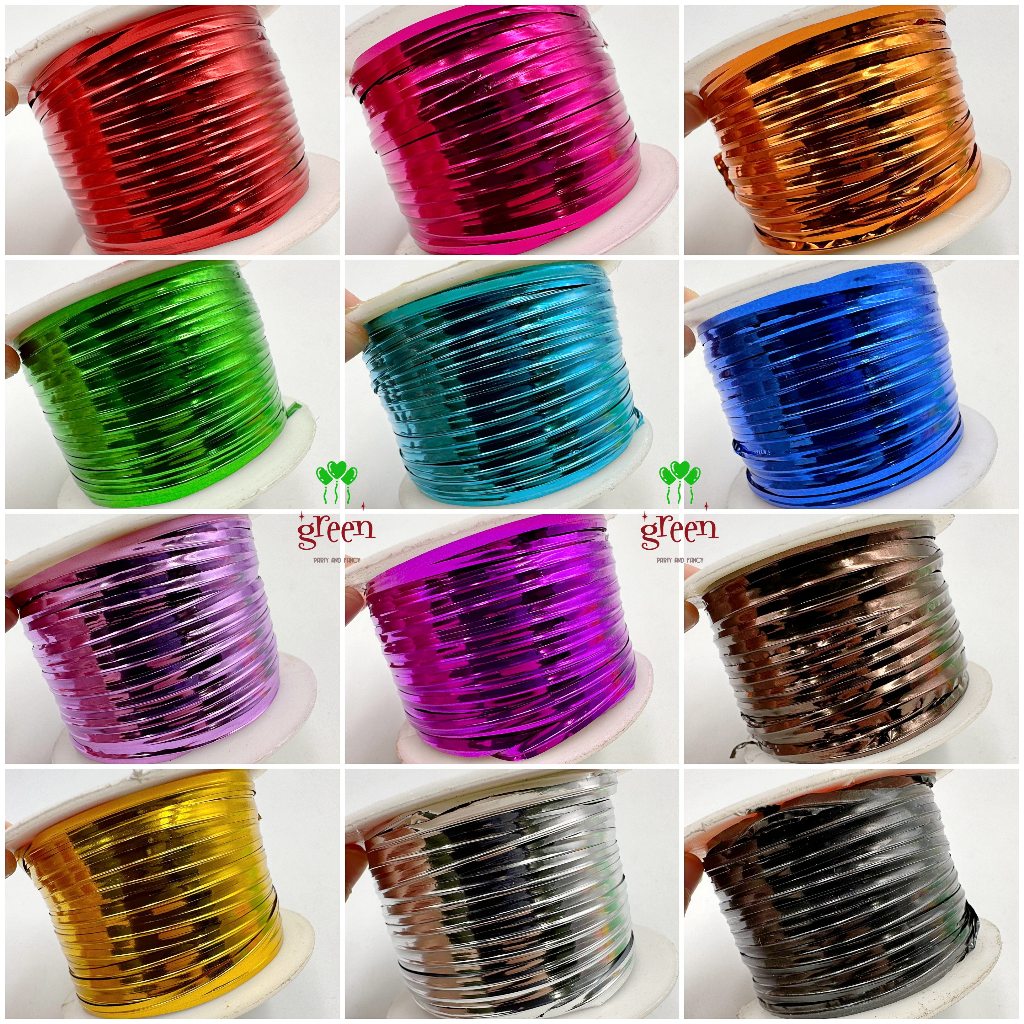 Pita kawat roll Pita kawat souvenir Pita souvenir Pita kawat pengikat Kawat ulang tahun 1 roll 100 y