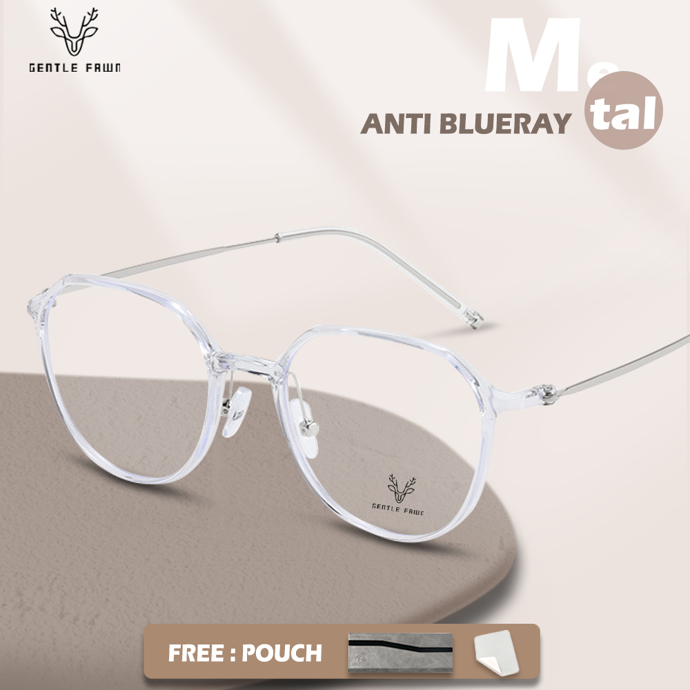 Gentle Fawn Kacamata Antiradiasi Blueray Sinar Biru Bentuk Kotak Korean Style Fashion Pria Wanita Bi
