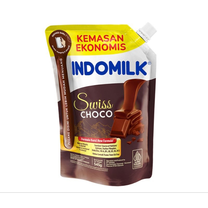 

INDOMILK Krimer Kental Manis Swiss Choco Pouch 545 g