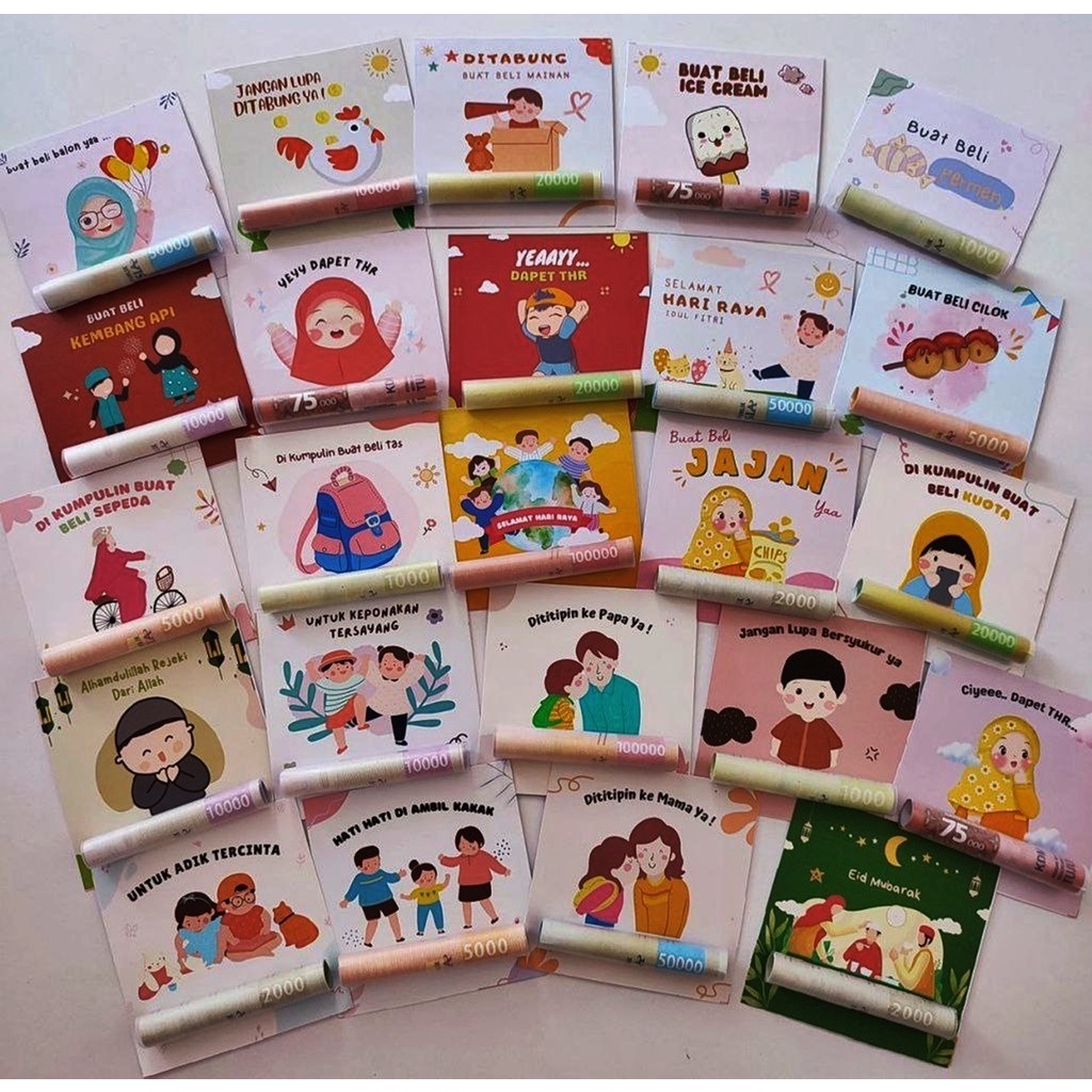 

" " PER PACK " " " 1 PACK ISI 10 Amplop / Angpau THR / Lebaran / Imlek / Syukuran Amplop Sedotan Viral Paling Murah / Lucu / Unik murah viral INI KHUSUS 1 PACK YAA ISI 10 BIJI ya lengkap