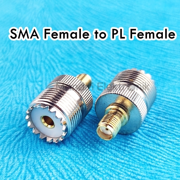 Konektor SMA Female to PL Female - Adapter Sambungan Antena Luar ke HT Konektor PL259 to SMA Female