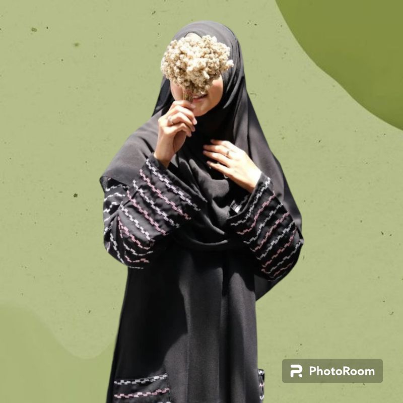 Abaya hitam, Abaya bordir, Abaya polos