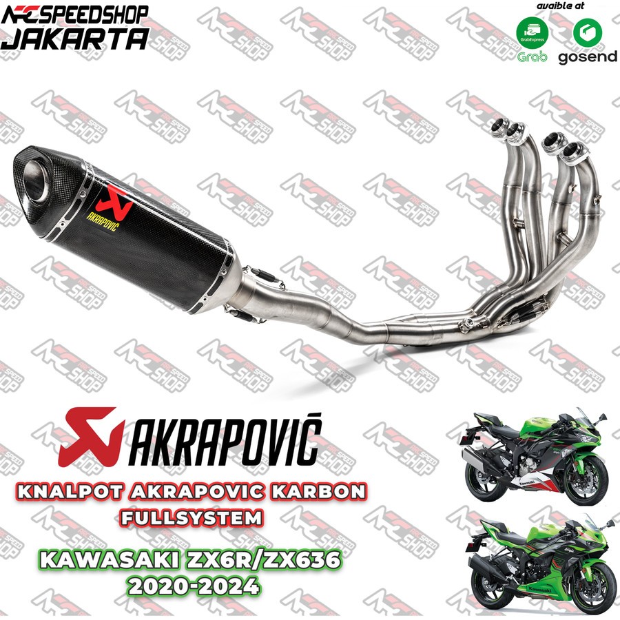 Knalpot Akrapovic S-K6R11-RC Racing Line Carbon ZX6R Fullsystem