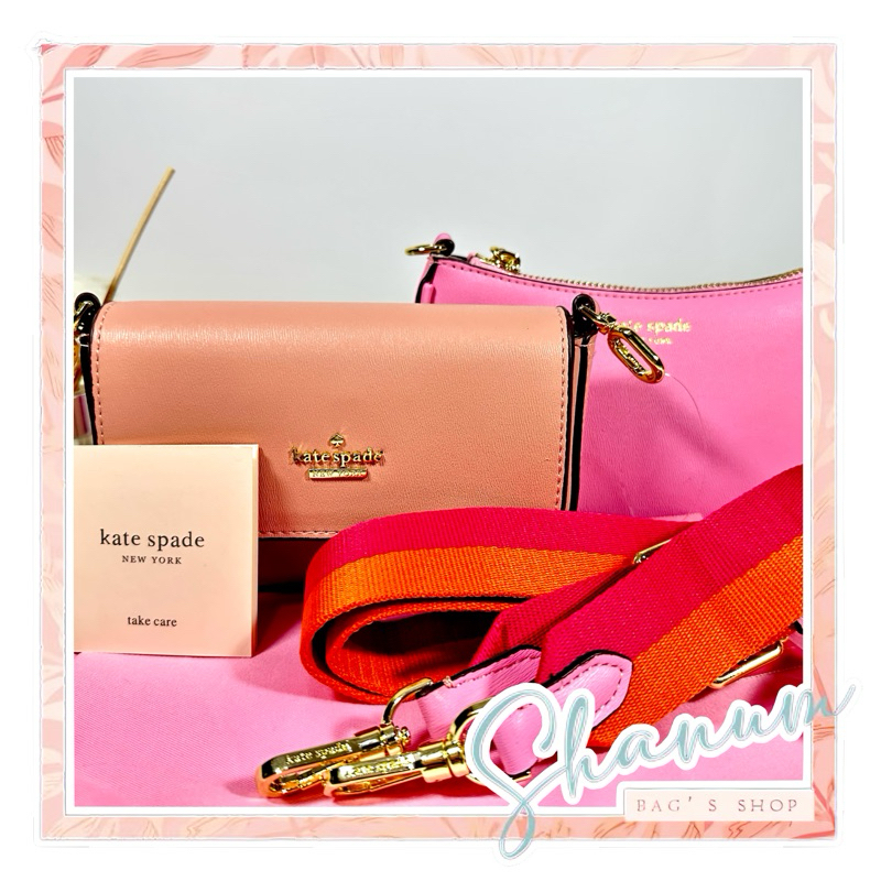 TAS WANITA/ TAS CEWEK/SHOULDER BAG / SLING BAG /TAS SELEMPANG KS MORGAN  2 IN 1 GRADE MIRROR PINK