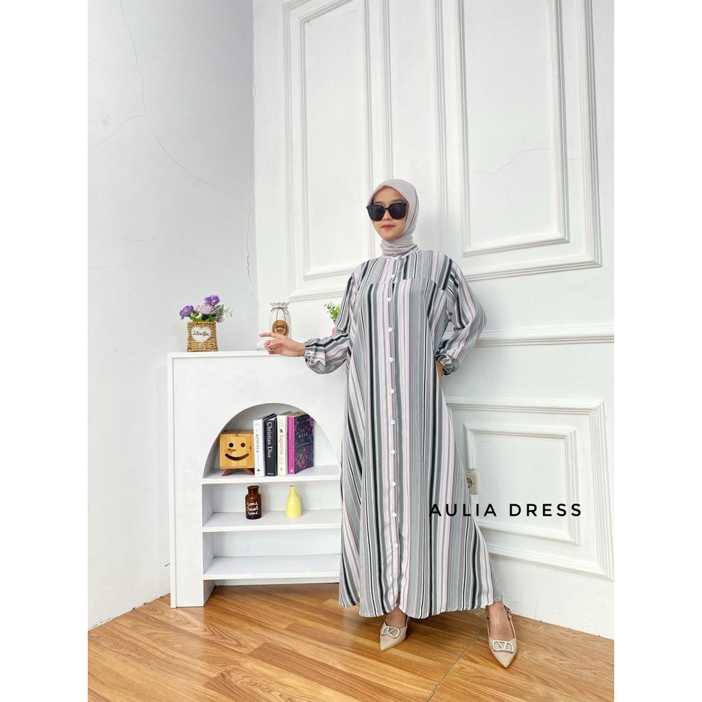 Aulia Dress//gamis salur//gamis lebaran terkini