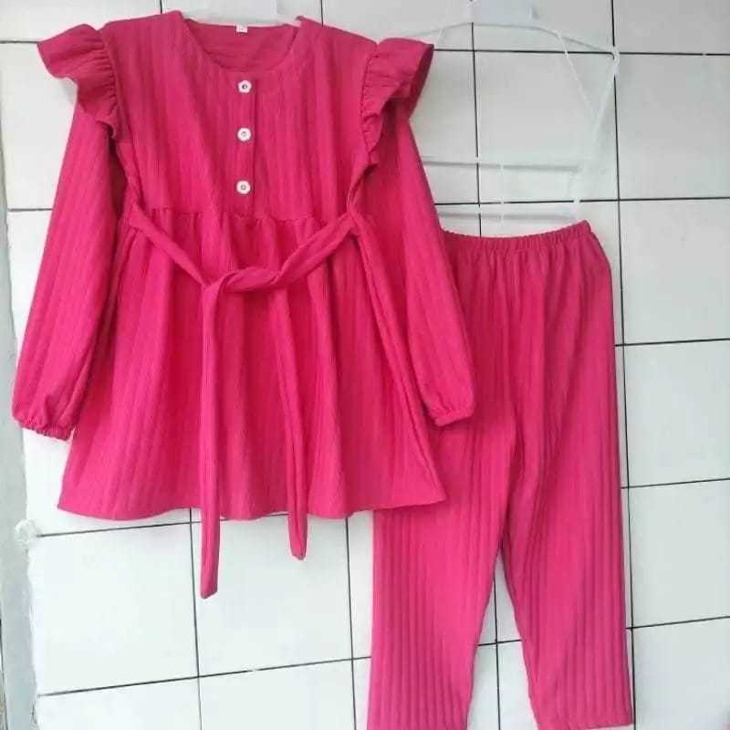 Setelan Casandra Anak Bahan Knit Hornet Maxline/Setelan Knit Anak Madeline/Setelan Anak/Setelan
