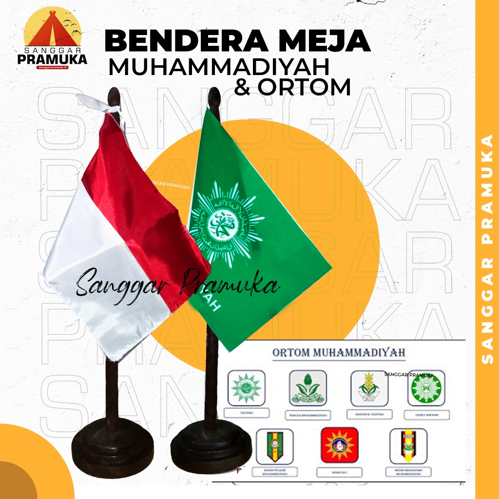 Bendera Meja Muhammadiyah / Bendera Muhammadiyah / Bendera Ortom Muhammadiyah