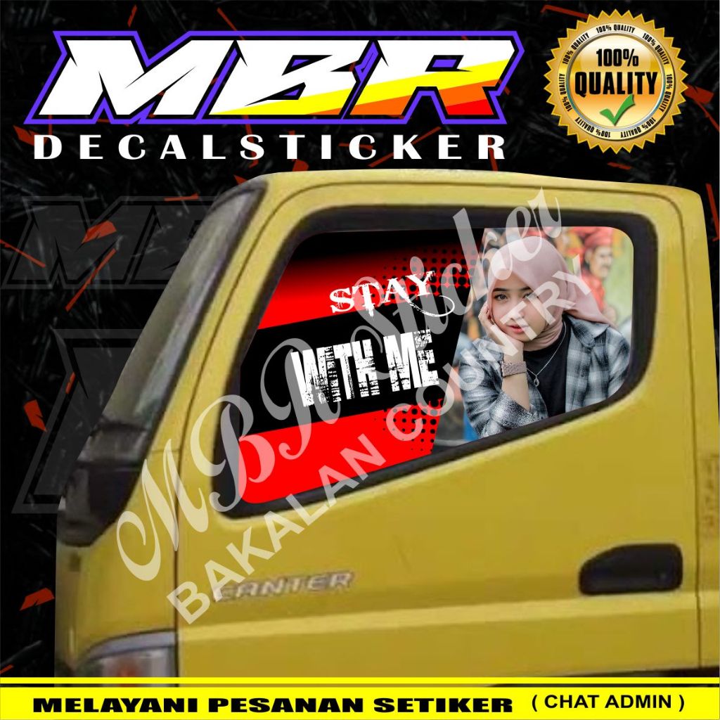 STIKER KACA TRUK CANTER,STIKER ONEWAY CANTER,,STIKER KACA TRUK GAMBAR