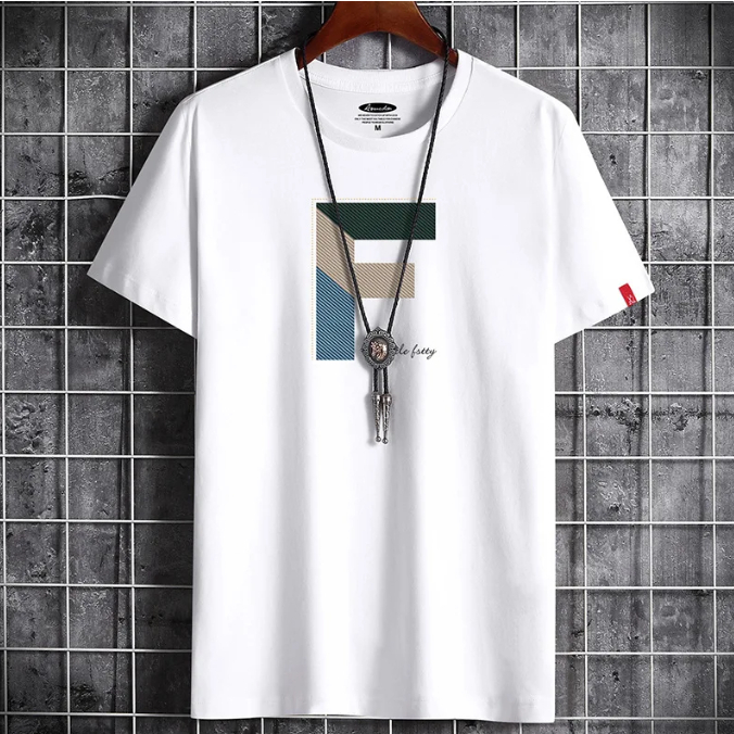 Kaos T-Shirt Distro Pria Wanita Terbaru Motif F Besar /Kaos Pria Wanita Premium High Quality / Kaos 