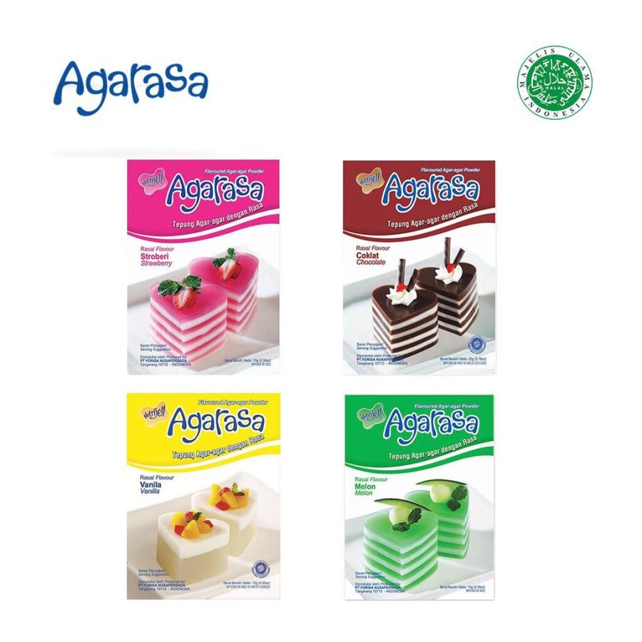 

Nutrijell Agarasa Agar Agar Kemasan Box Rasa Cokelat Melon Strawberry