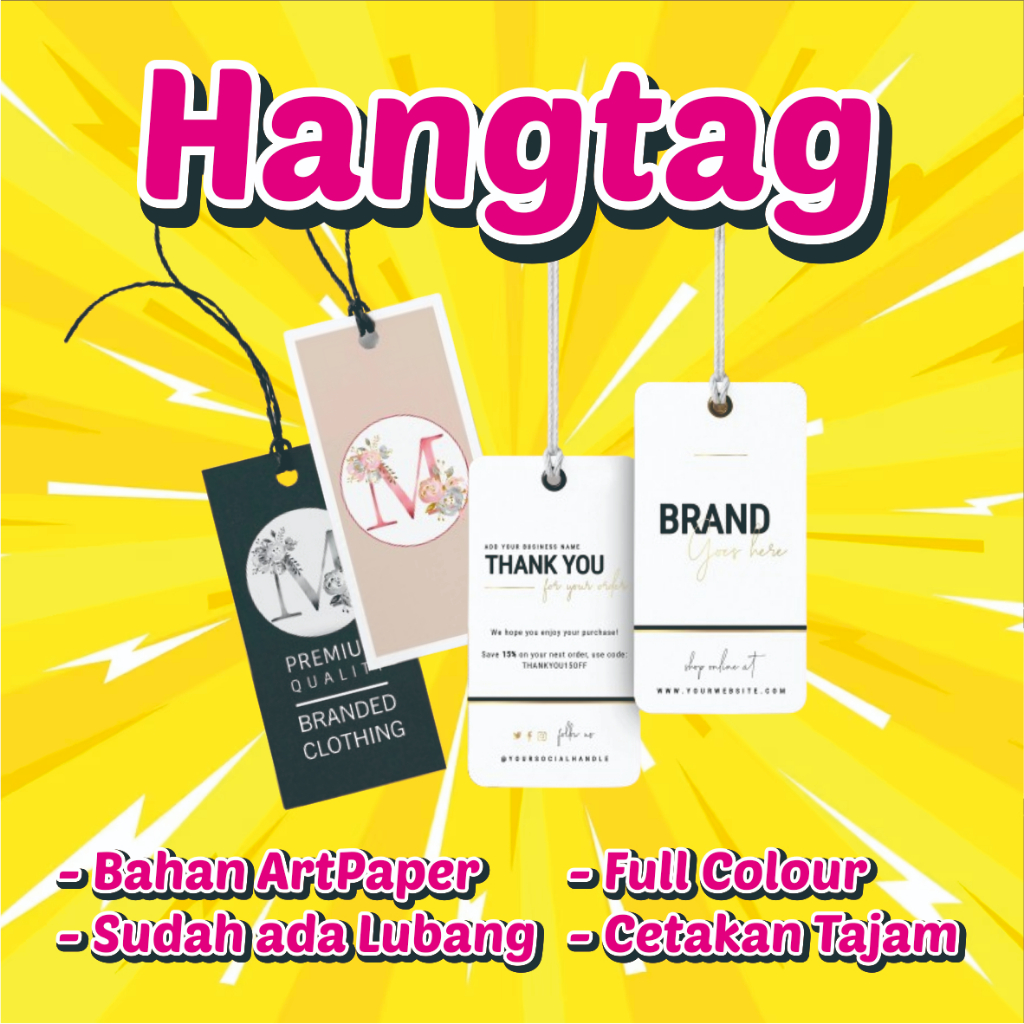 

Label Hangtag Baju / Hang Tag Baju / Hang Tag Custom / Hang Tag Premium