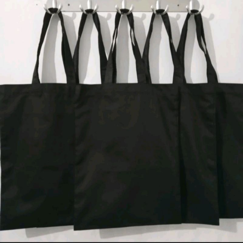 Totebag Tote Bag Kain Drill Kanvas Polos Totebag Hitam