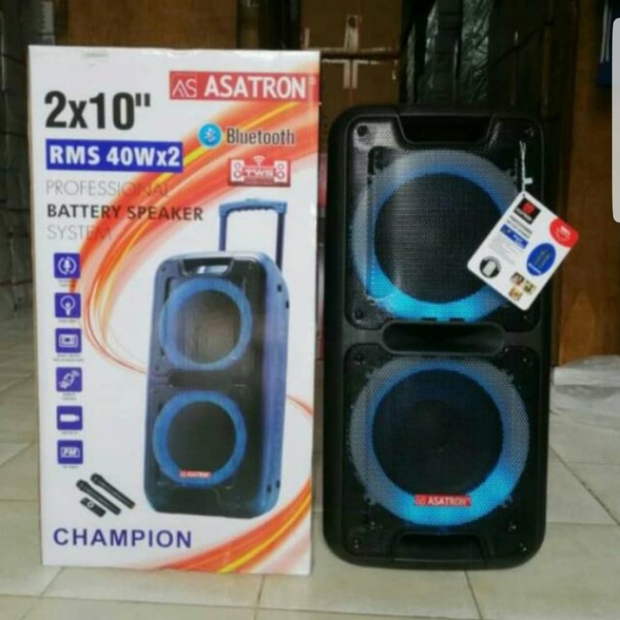 SPEAKER PORTABLE MEETING WIRELESS ASATRON CHAMPION  2X10in