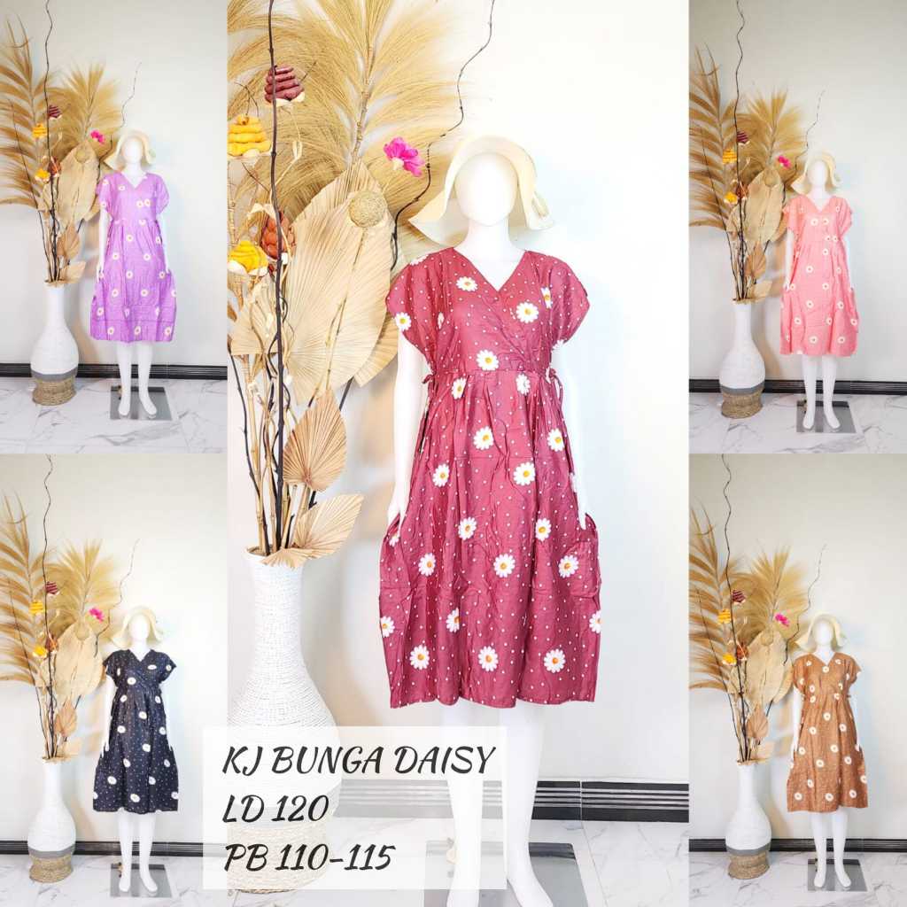 Daster Rayon Kekinian Kimono jumbo Daisy LD 120 Busui Friendly