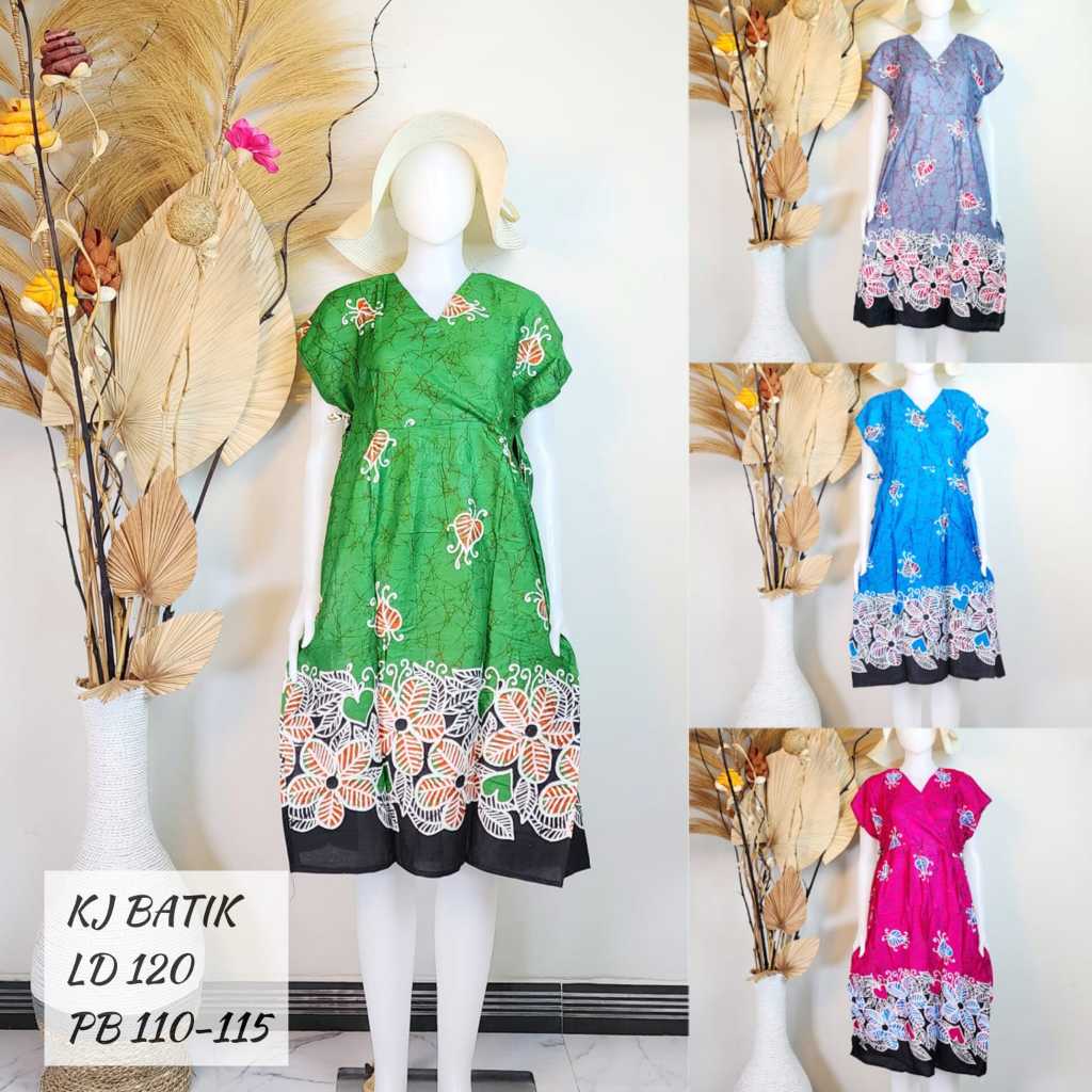 Daster Rayon Kekinian Kimono jumbo Batik LD 120 Busui Friendly