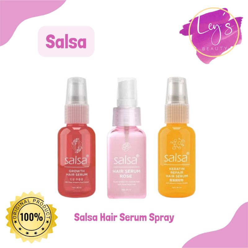 Salsa Grow Hair Serum, Hair Serum Rose, Keratin Repair Hair Serum