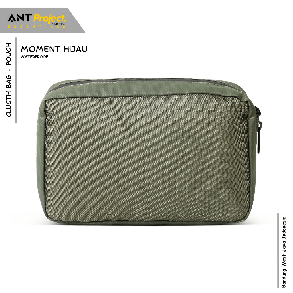 ANT Project - Tech Pouch MOMENT Hijau Waterproof - Clucth Bag