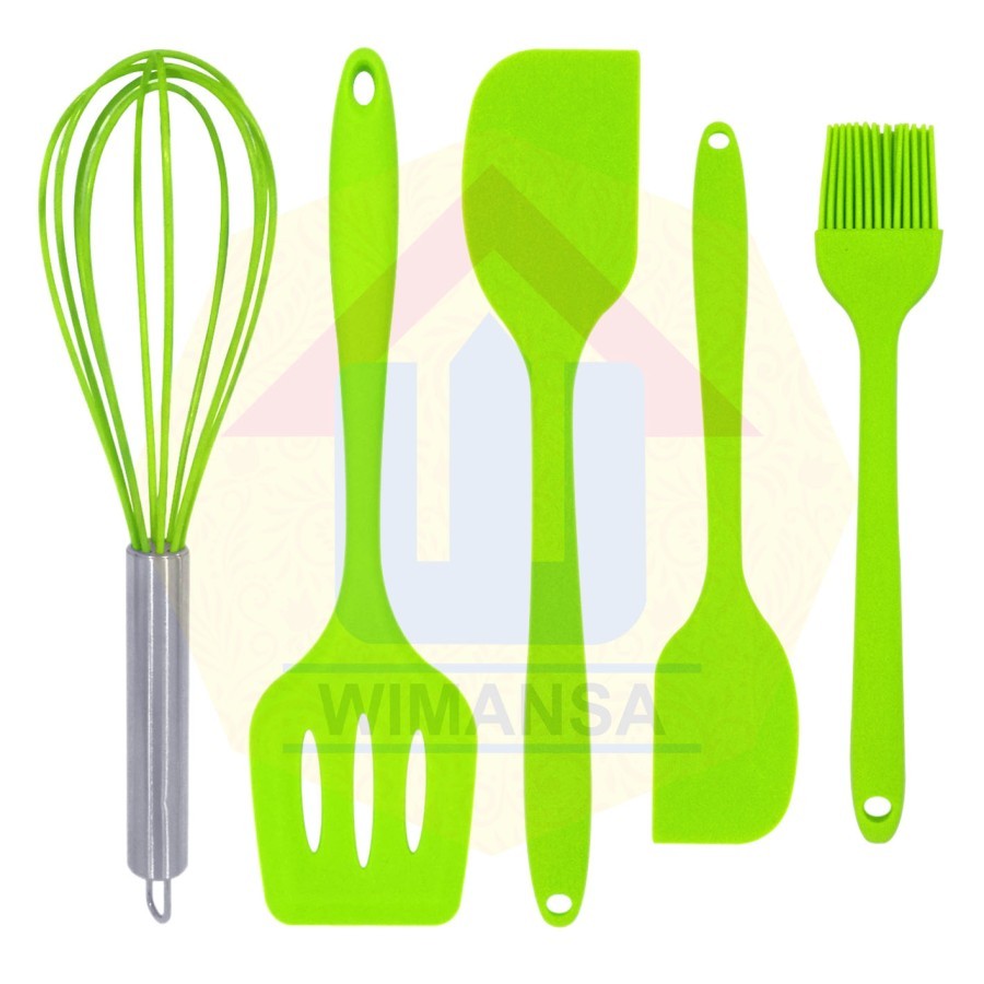 WMS-SPATULA SILICON SET 5 PCS - 5 PIECE BAKING PROPS