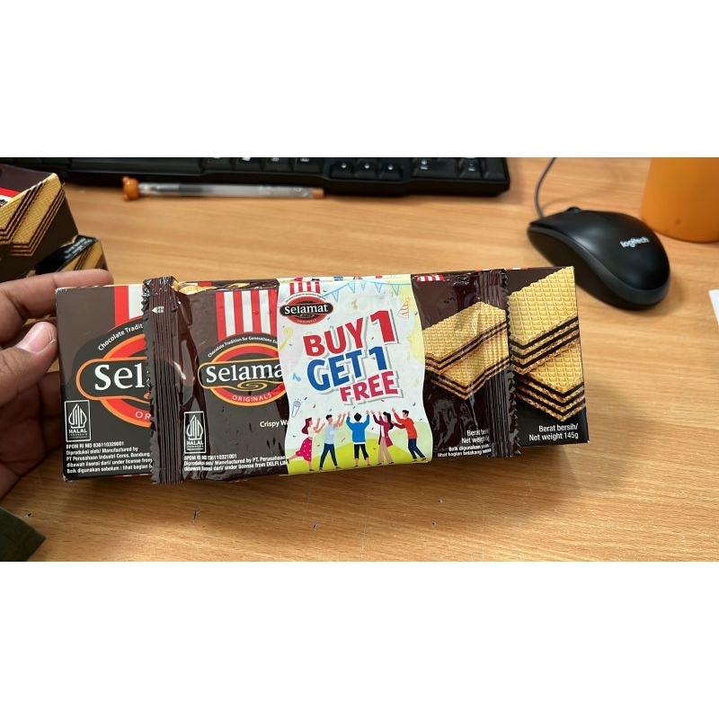 

(BUY 1 GET 1) SELAMAT WAFER CHOCOLATE 145 GR + 45 GR