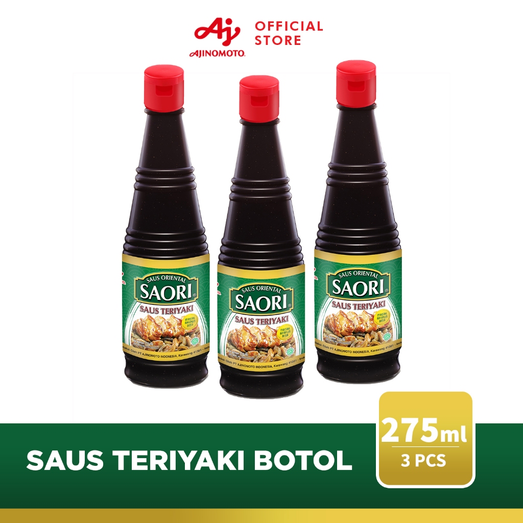 

SAORI® Saus Teriyaki Oriental Botol 275 ml (3 pcs)