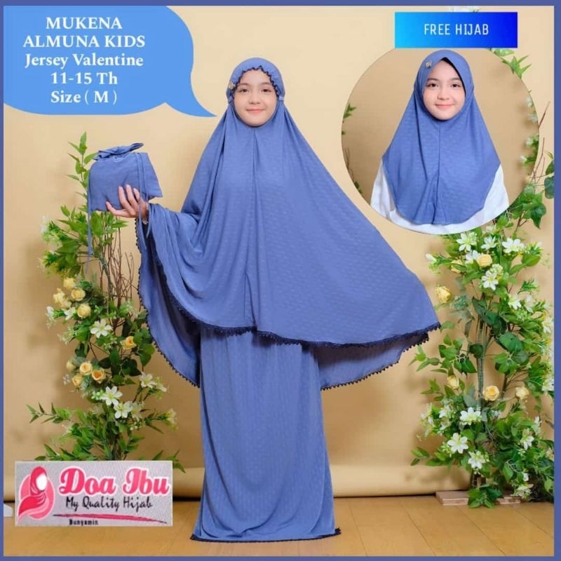 MUKENAH ANAK UK M FREE JILBAB ORI DOA IBU