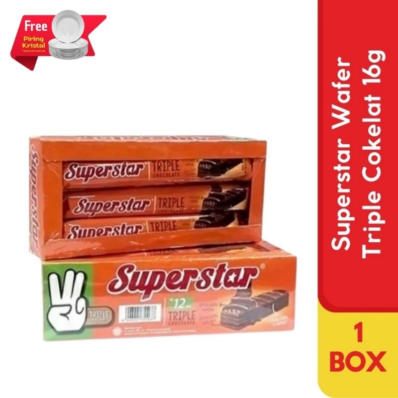 

SUPERSTAR Wafer Triple Chocolate 1 Box (16g x 12pcs)