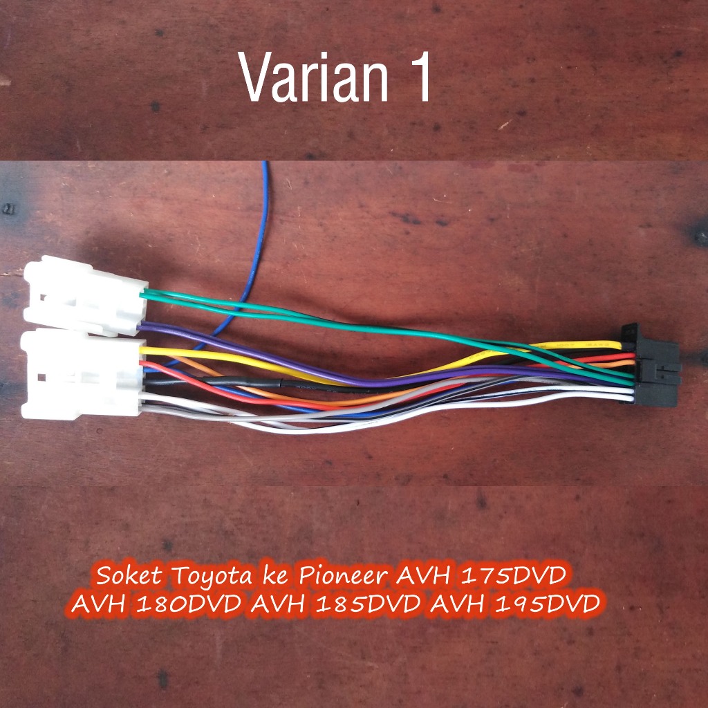 Soket PNP Toyota ke Pioneer Head Unit Pioneer AVH 175DVD AVH 180DVD AVH 185DVD AVH 195DVD