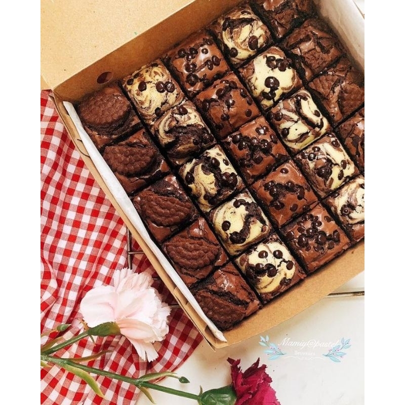 

Brownies Panggang Sekat/Bebas Pilih Topping
