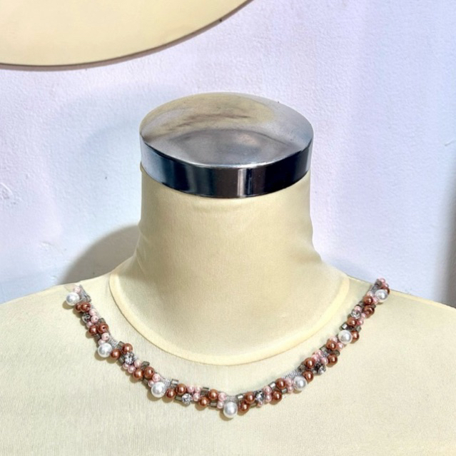 Heramour - Aplikasi Payet Rangkai w17 /Rangkai Mutiara/Renda Mutiara Aksesoris Kebaya dan Baju Konda