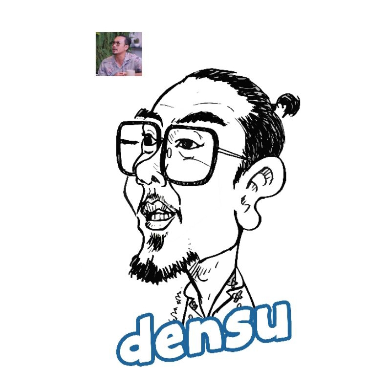 karikatur manual wajah / hadiah perpisahan/ dekorasi ruang / kado / hadiah