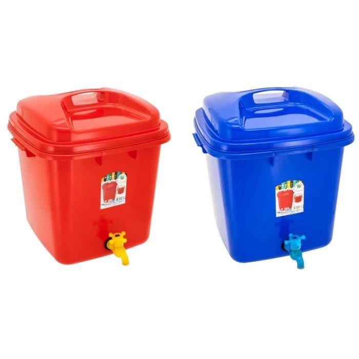 Green Leaf Ember Chiro 10-GL Segi dengan Tutup dan Kran Air / Gentong Air Kapasitas 40 Liter Untuk C