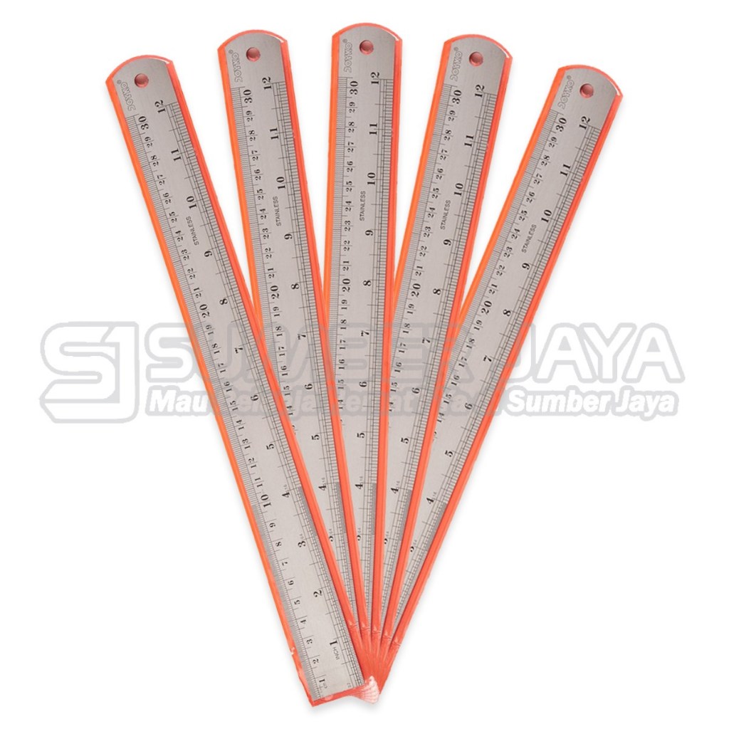 

JOYCO Penggaris Besi Panjang 30 CM Ruler Stainless Stell Penggaris Sekolah
