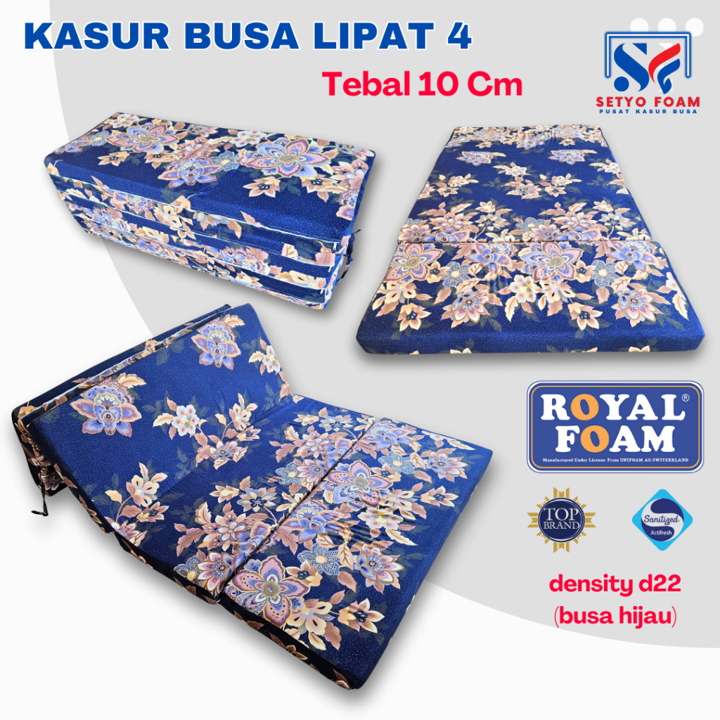 kasur busa lipat royal Original LG D23 Tebal 10 cm Anti Kempes kasur busa lurus