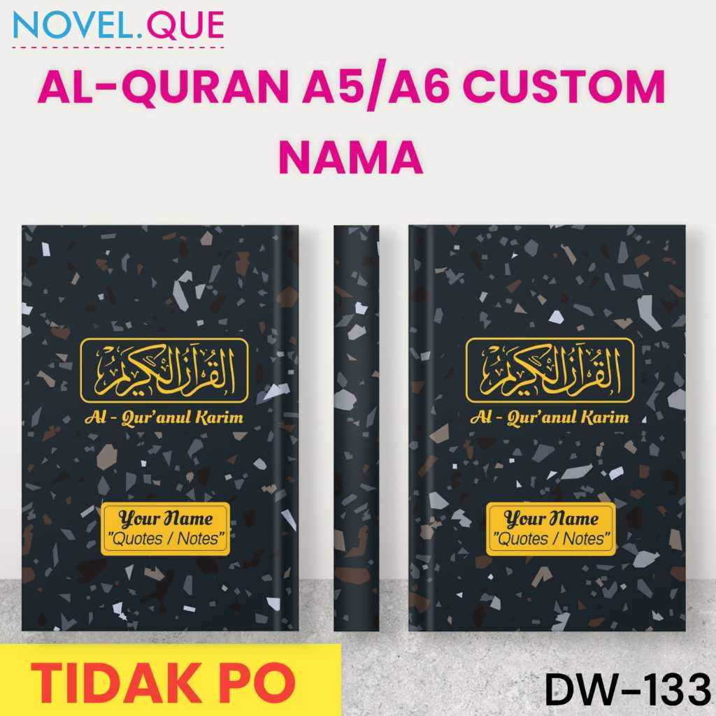 Quran A5/A6 Custom Nama Hardcover Bisa Tulis Nama di Cover / Al Quran A5 DW-133Terjemahan Per Kata/A
