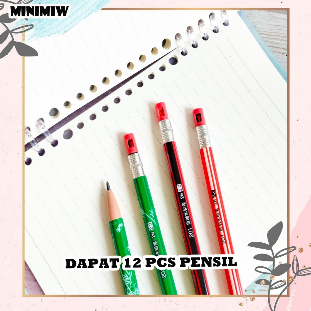 

SELUSIN (12 PCS) PENSIL CETEK BAMBU 2B MECHANICAL PCK-1098 KLIK CLICK MOTIF BAMBOO MANGA UNIK WARNA WARNI MURAH PENCIL ALAT TULIS KANTOR SEKOLAH MURAH TERMURAH COD