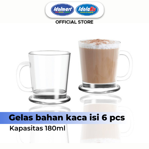 IDOLMART Citinova Gelas Arabica isi 6PCS Gelas set isi 6 / Gelas Kaca