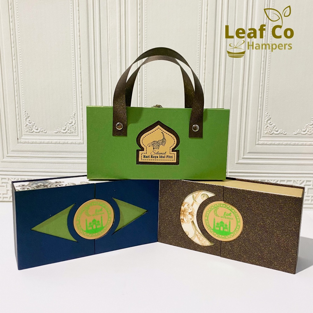 

Leaf Co - Hard Box Edisi Lebaran Tempat Penyimpan 2 Toples Kue Kering 500 gram Box Hampers Idul Fitri Terbaru