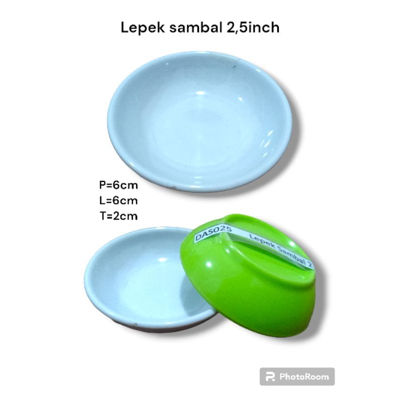 Lepek sambal melamin 2,5inch (½ lusin 6 lepek)