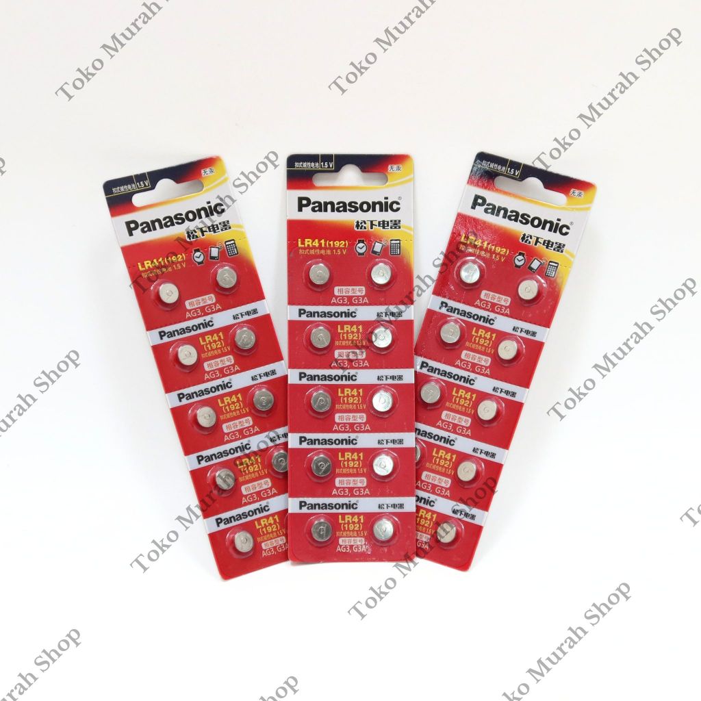 Batre Kancing LR-41 (192) 1,5V / Baterai Panasonic LR41 Battery Bulat