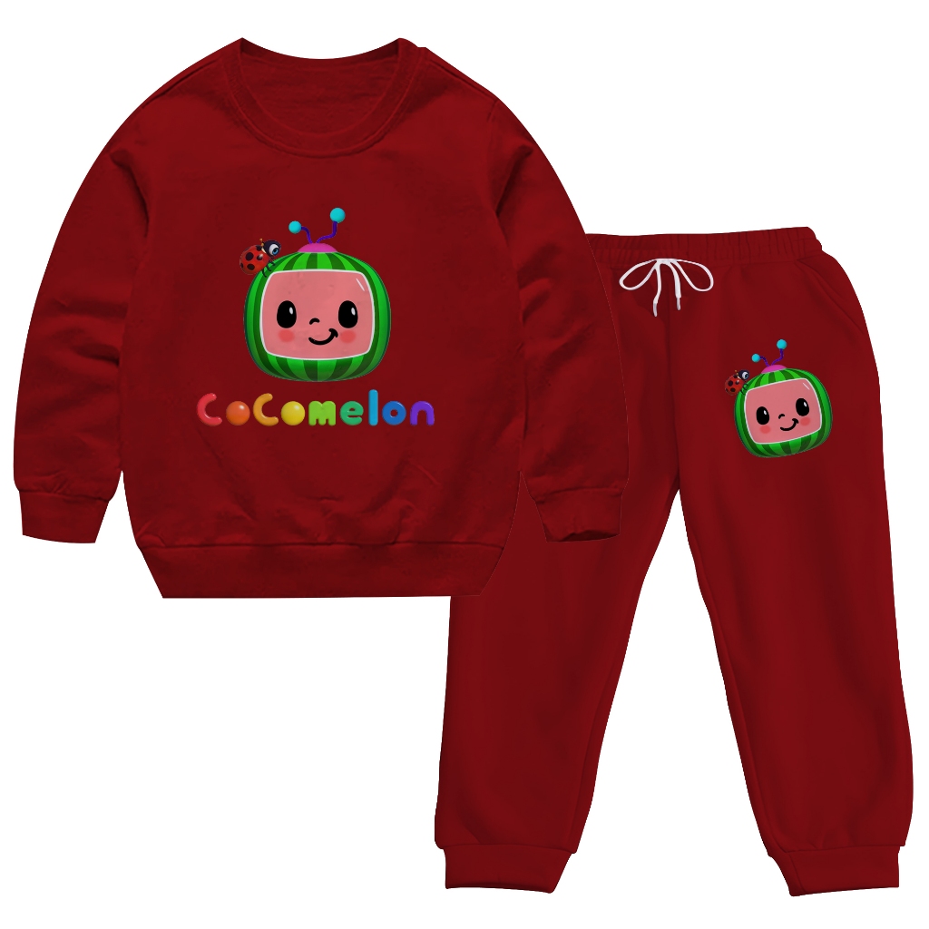 Setelan Joger Anak Balita | Baju Setelan Sehari Hari Karakter Cocomelon Usia 1-7 Tahun