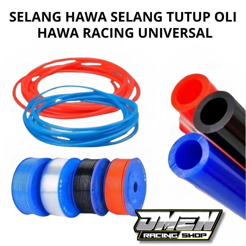 Selang Hawa Selang Tutup Oli Hawa Racing Universal Ukuran 12×7 panjang 1meter Motor