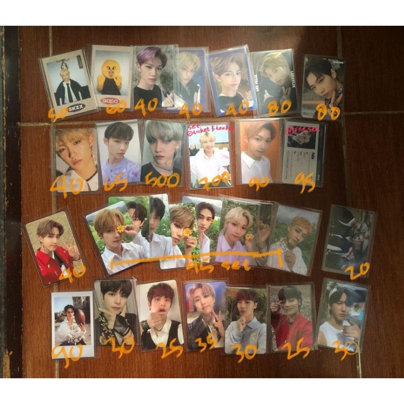 Pc photocard skz stray kids mmt ar set skz x bangchan changbin han hyunjin felix lee know I.N seungm