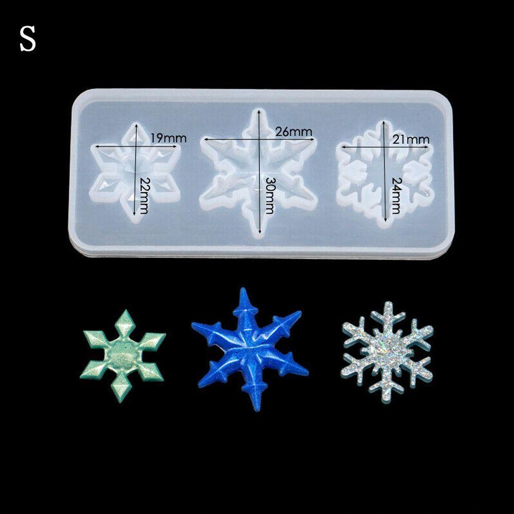 Cetakan Resin Snowflake Butiran Salju Bahan Silikon Silicone Silicon Peralatan Perlengkapan Kerajina