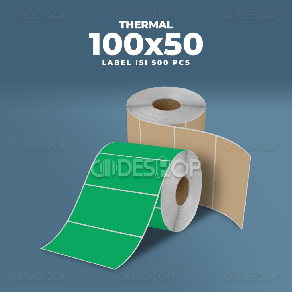 

Label Thermal 100x50mm 100x50 Stiker Warna 100 x 50 mm isi 500 Pcs