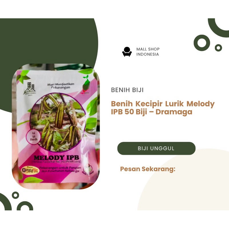 Benih Kecipir Lurik Melody IPB ( 50 Biji ) - Dramaga