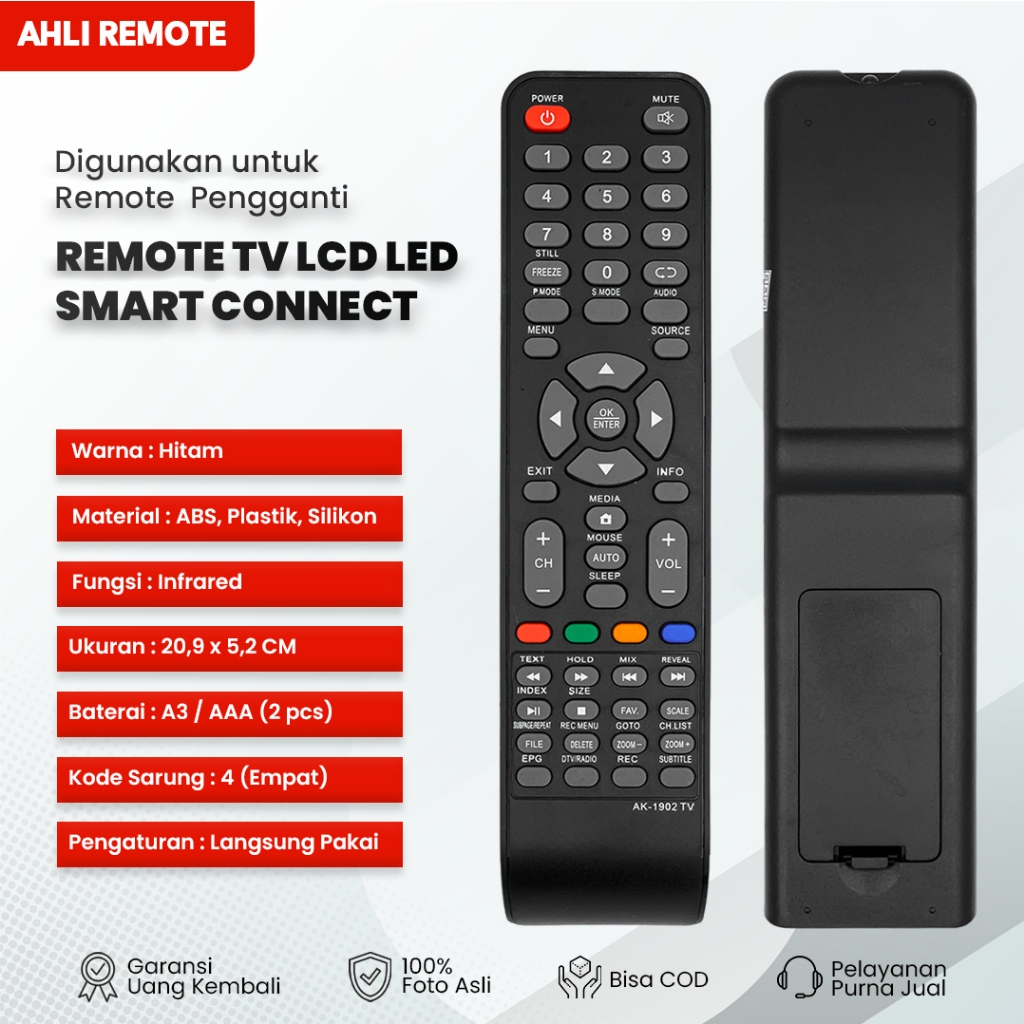 Remote TV Akari Smart TV AT-5432S / Remot Smart TV Akari RC-9920AS