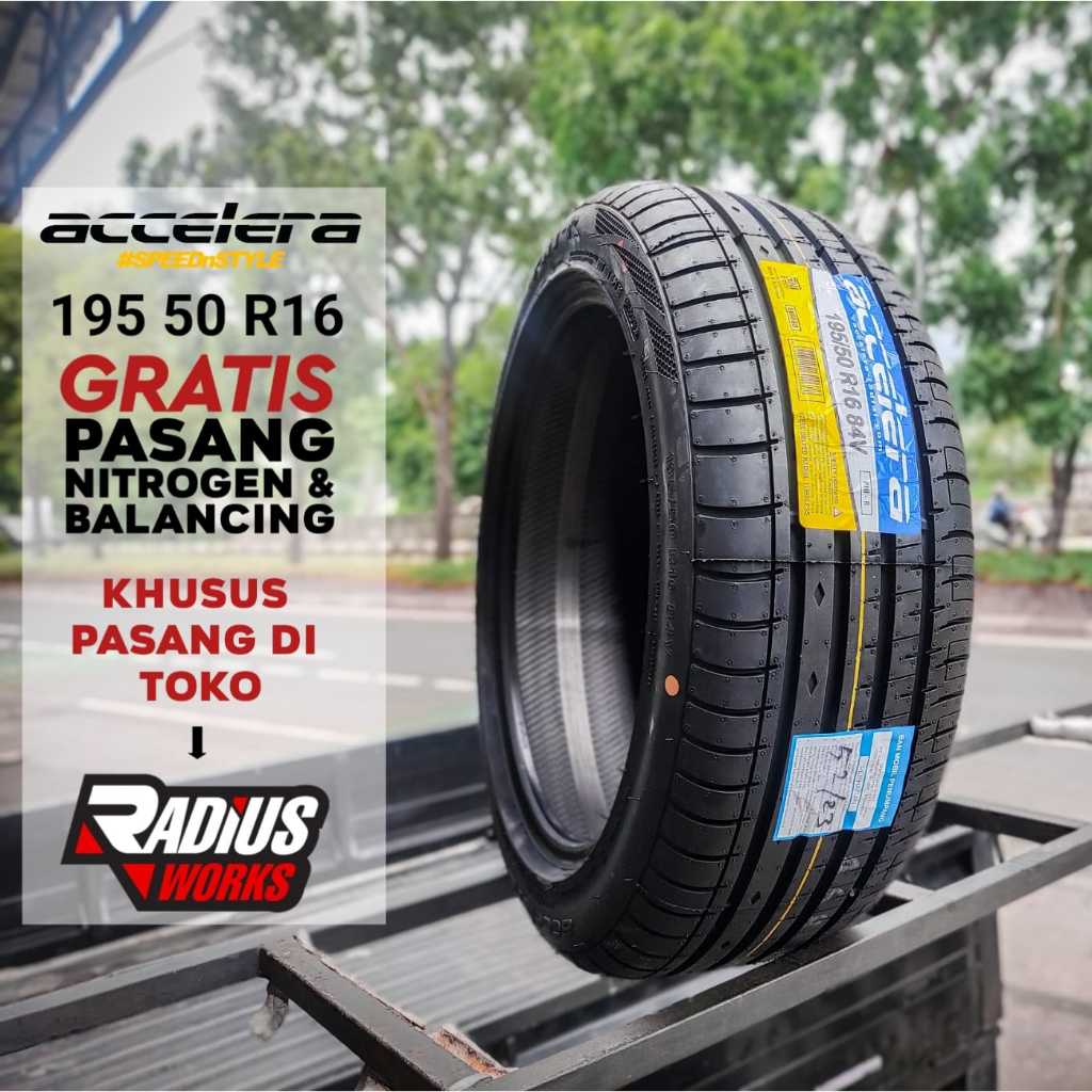 Ban Accelera phi-r Ukuran 195/50 R16 Ban Mobil Honda Jazz Brio ukuran ring 16