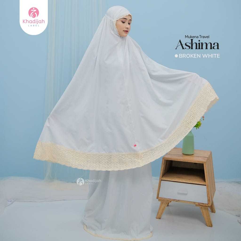 Mukena Dewasa Premium 2in1 Bahan Katun Adem Lembut dgn Resleting Dagu Dan Tali Ikat di Kepala Warna 