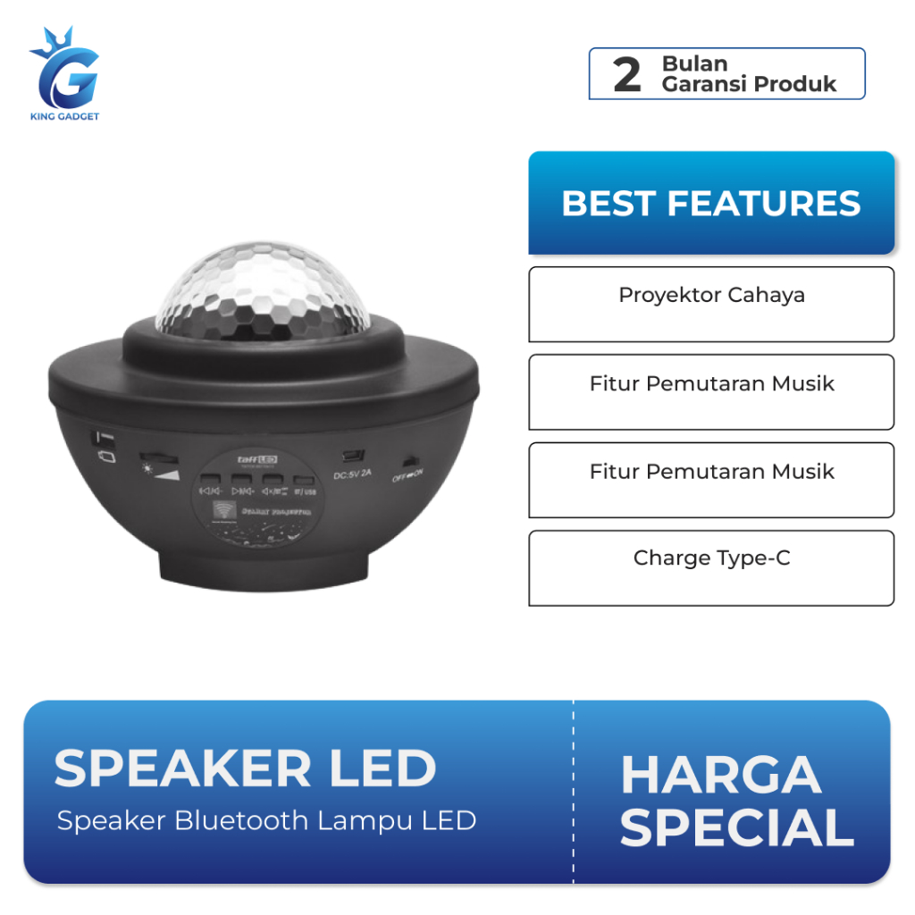 Active Speaker Bluetooth + Lampu + Remote