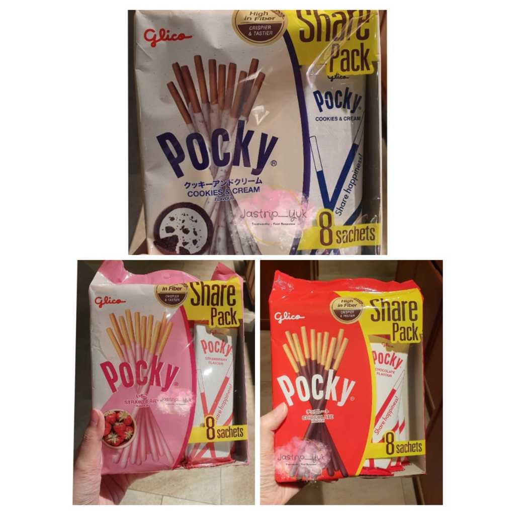 

Pocky Strawberry Cookies and Cream Chocolate Share Pack isi 8 sachet Chocolate malaysia